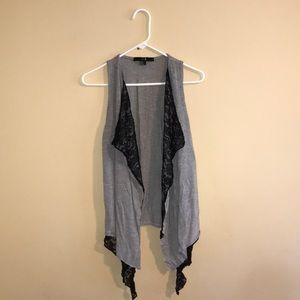 Sleeveless Lace Cardigan